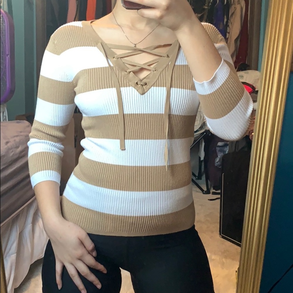Striped fall long sleeve shirt